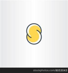 vector s letter s yellow symbol icon