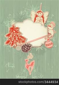 vector scrap booking kit for Christmas
