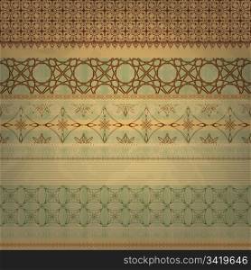 vector scrap template, vintage seamless patterns, can be used separetely, old paper texture