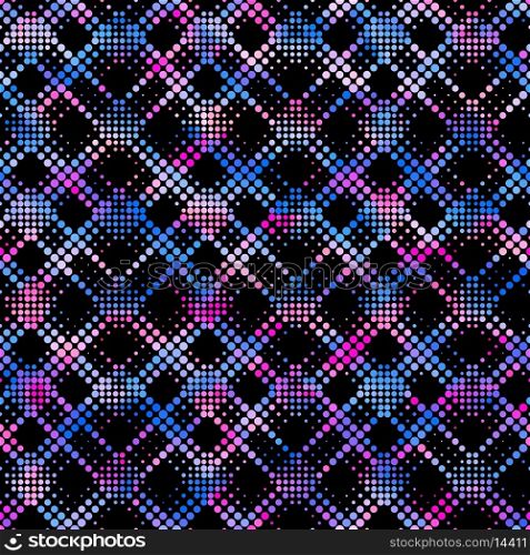 Vector Seamlees Colorful Pixel Pattern