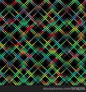 Vector Seamlees Colorful Pixel Pattern