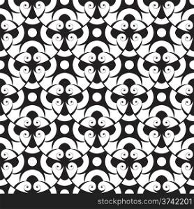 Vector seamless abstract monochrome pattern, seamless pattern in swatch menu
