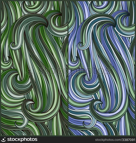 vector seamless abstract pattern, looks like hair, water or threads, clipping masks