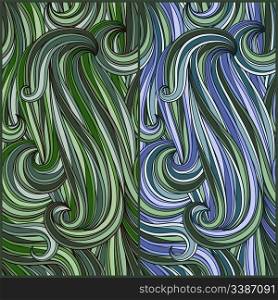 vector seamless abstract pattern, looks like hair, water or threads, clipping masks