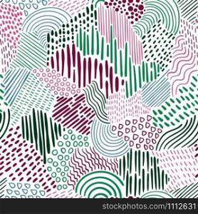Vector Seamless Abstract Pattern with bright elements