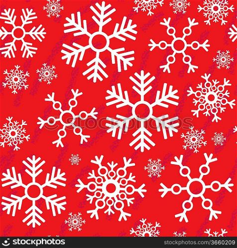 Vector.Seamless abstract snowflake grunge texture 518