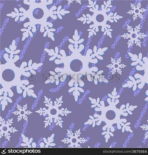Vector.Seamless abstract snowflake grunge texture 535