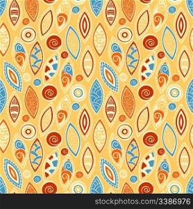 vector seamless background in ethnic style, clipping mask