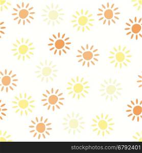 vector seamless background pattern with sun symbols