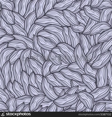 vector seamless background with abstract leaves, clipping mask
