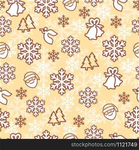 vector seamless background with Christmas ornament