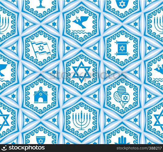 vector seamless background with israel design