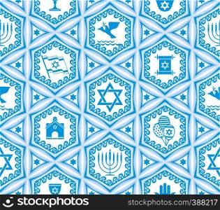 vector seamless background with israel design
