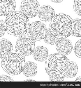 vector seamless background with monochrom clews, clipping mask