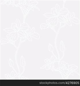 Vector seamless background with orchids