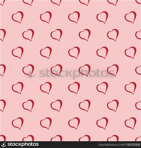 Vector seamless background with polka dots and hearts. Good for Wedding or Valentines Day.. Vector seamless background with polka dots and hearts.