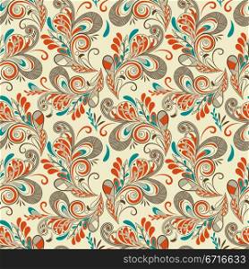 vector seamless bright floral pattern