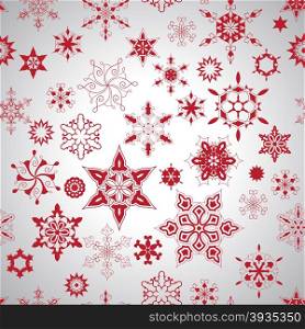 Vector Seamless Christmas Pattern on gradient silver background, fully editable eps 10 file with clipping mask and seamless pattern in swatch menu