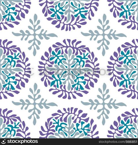 Vector Seamless Christmas Pattern with winter snowflakes