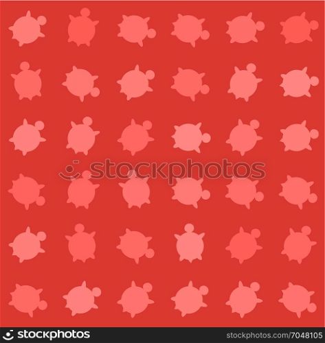 Vector seamless colorful turtle pattern with lines of turtles in black and white in brown background.. Vector seamless colorful turtle pattern with lines of turtles in different colors. Endless tiled background with tortoise.