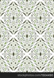 Vector Seamless Ethic Pattern. Original tribal Background. Green boho colours