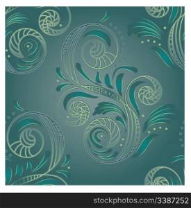 vector seamless floral background . clipping masks