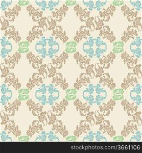 Vector. Seamless floral pattern, background