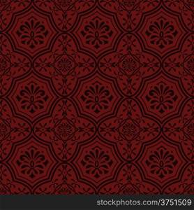 Vector seamless floral pattern, indian style, seamless pattern in swatch menu