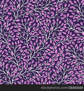 vector seamless floral pattern with abstract berries