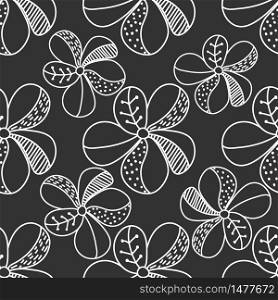 Vector seamless flower pattern for simple backgrounds and textures, fabric, packaging and wrappers, for theme design