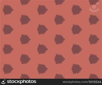 Vector seamless geometric pattern. Shaped brown leaves.