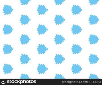 Vector seamless geometric pattern. Shaped light blue leaves on white background.