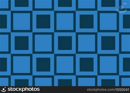 Vector seamless geometric pattern. Shaped squares in blue colors.