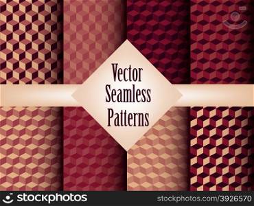 Vector Seamless Geometric Patterns Set, seamless patterns in swatch menu