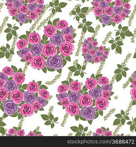 Vector. Seamless grunge flower heart texture 530