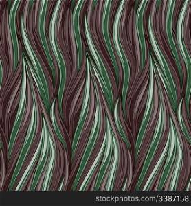 vector seamless hair tangles in green and brown, clipping masks