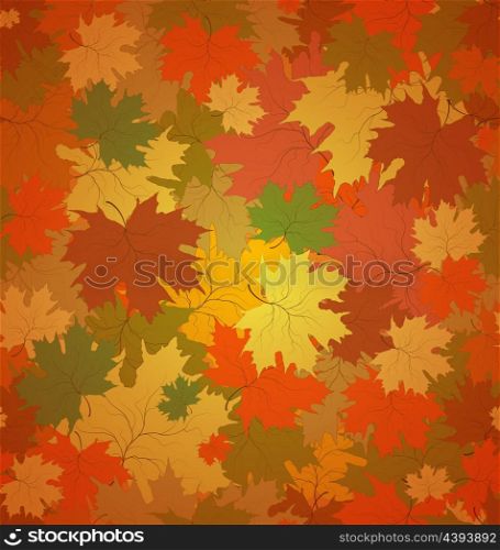 Vector Seamless Maple Ornament. File 10 EPS, contains transparency effects