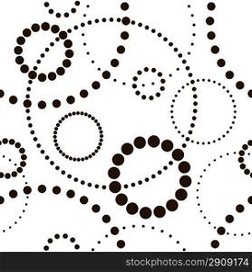 Vector Seamless Monochrome Circle Pattern