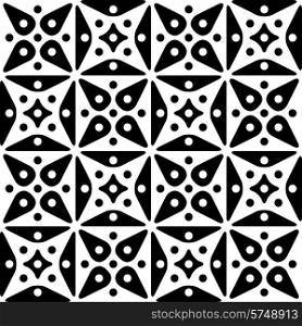 Vector Seamless Monochrome Ornamental Wallpaper
