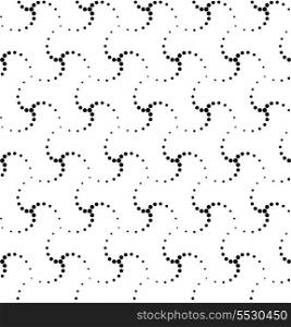 Vector Seamless Monochrome Snowflakes Pattern