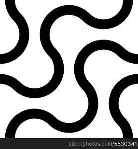 Vector Seamless Monochrome Wave Background