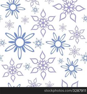 Vector. Seamless ornament snowflake in color 467