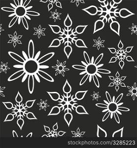 Vector. Seamless ornament snowflake in color 469