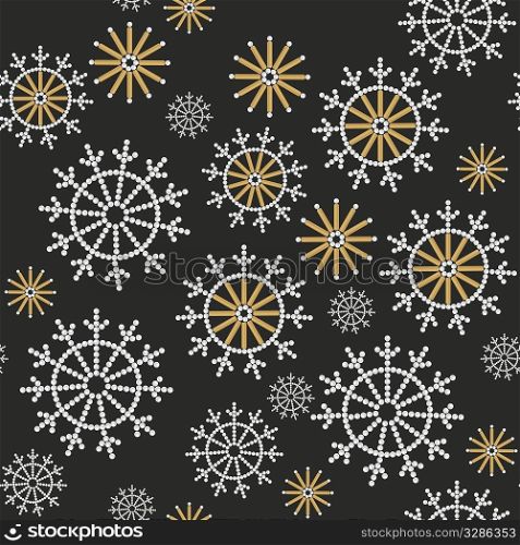 Vector. Seamless ornament snowflake in color 470