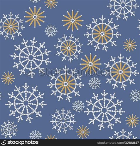 Vector. Seamless ornament snowflake in color 471