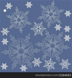 Vector. Seamless ornament snowflake in color 479