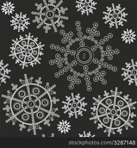 Vector. Seamless ornament snowflake in color 481