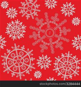 Vector. Seamless ornament snowflake in color 482