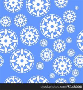 Vector. Seamless ornament snowflake in color 488
