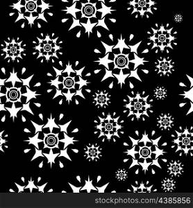 Vector. Seamless ornament snowflake in color 490